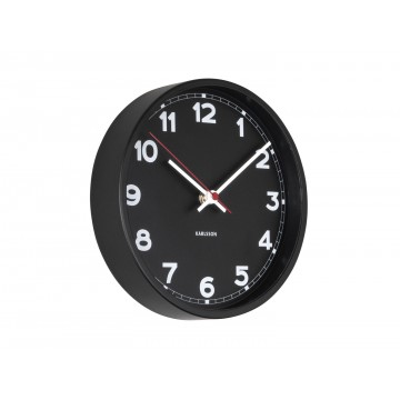 Nástenné hodiny New Classic Karlsson KA5846, čierna 20cm 
